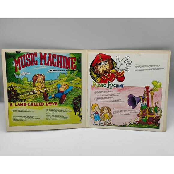 Vinyl THE MUSIC MACHINE by CANDLE 1977 Original gate-fold vinyl LP w/storybook - Picture 3 of 5